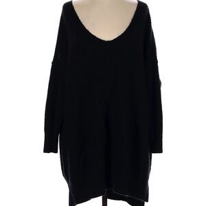 Free People womans  Black V-Neck Sweater size S oversized